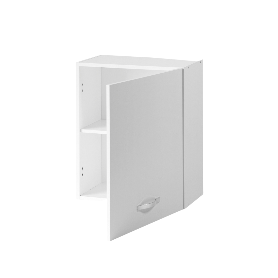 PLATAN ROOM Armadio Pensile 60 Cm – Modulo Cucina E Bagno Con Apertura Push-to-Open Bianco Opaco