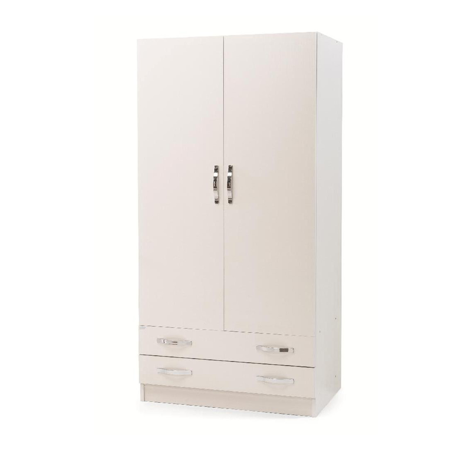 Armadio Bianco 4 Ante Con 2 Cassetti - 120x170x40 Cm, Design Moderno E Spazioso - Foto 4