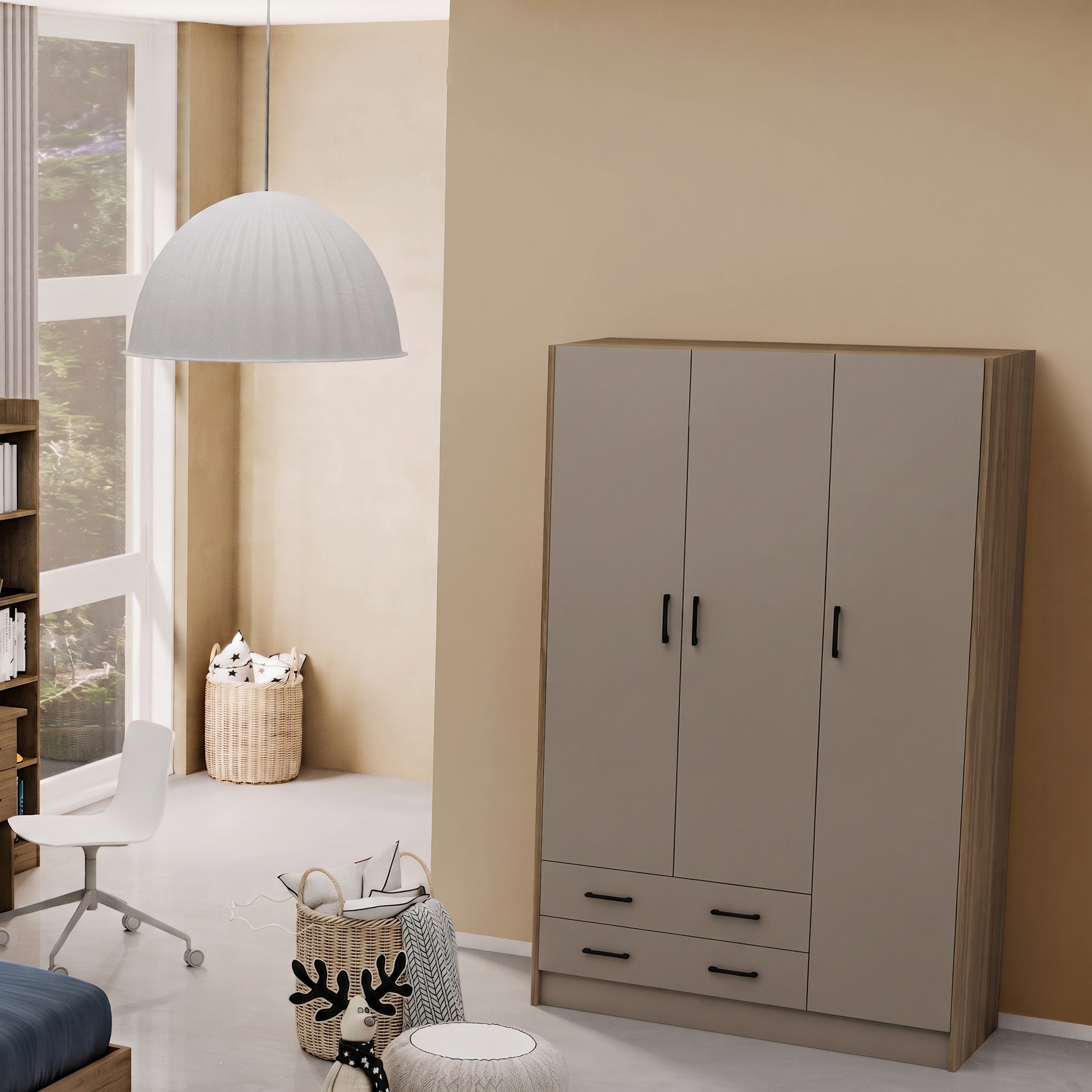 Armadio da 135 h.210 noce naturale frontali cashmere Armadio da 135 h.210 noce naturale frontali cashmere