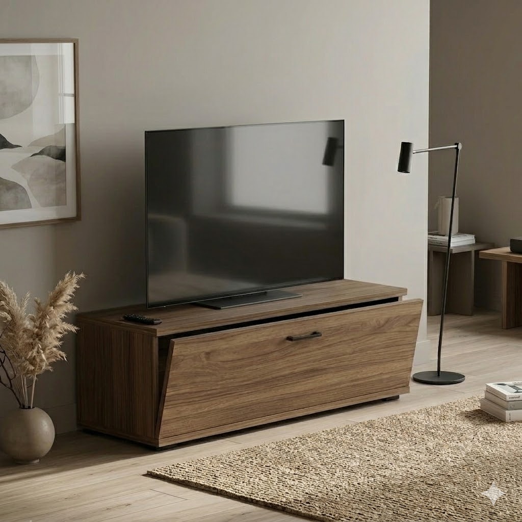 Base tv da 120 noce naturale (3) Base tv da 120 noce naturale (3)